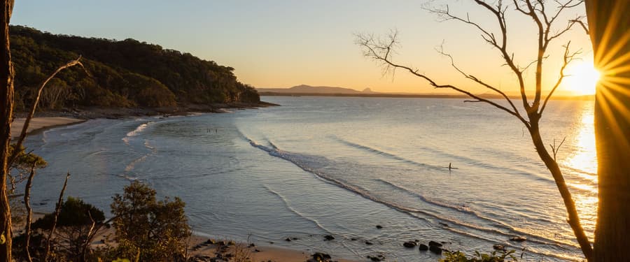 Sunrise over a quiet stretch of the Australian coast